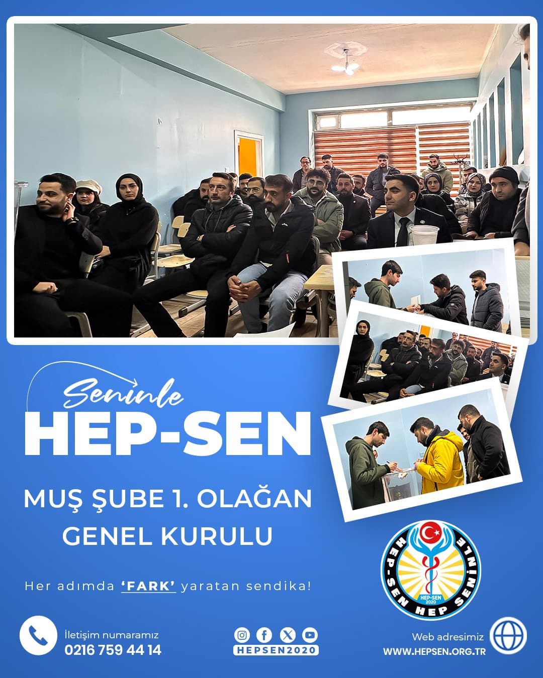 HEP-SEN Muş Şubesi 1. Olağan Genel Kurulu Gerçekleştirildi